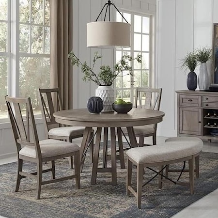5-Piece Dining Set with Bench